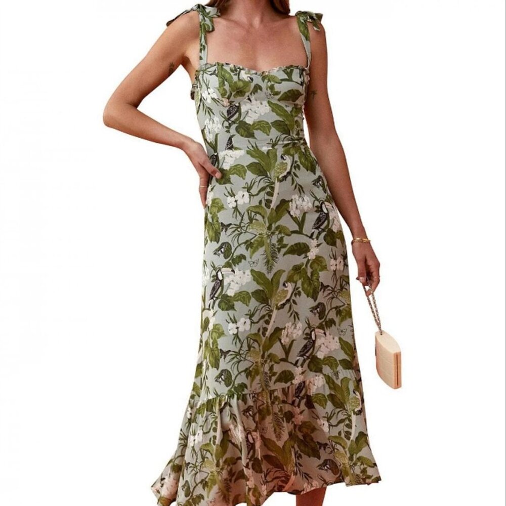 Reformation Nikita Tropical Dress, Size 4